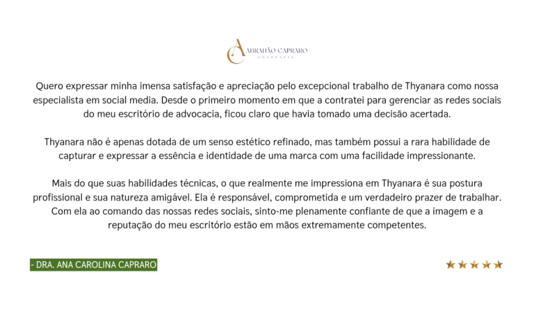 Depoimento de Cliente